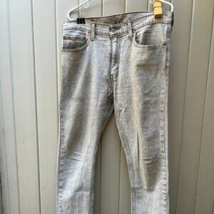 Levis Men's 512 Slim Taper Acid Wash Tan Jeans Size W32L32